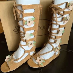 Joyfolie Seraphina gladiator sandal in tan 9t